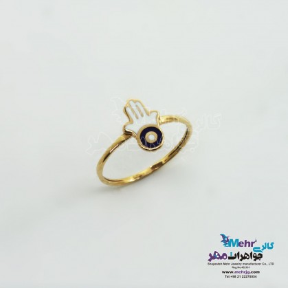 Gold ring - Hamsa design-MR0832
